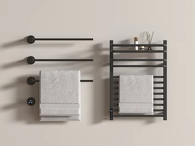 Towel Rack Electric Heating Towel Rack Towel Rack Storage Rack Bathroom Supplies Bath Supplies 3d model