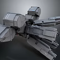 Detailed Sci Fi Mechanical Structure With Gray Metallic Panels And Complex Components 3d model