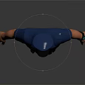3D Police Officer Character Model in Blue Uniform With Cap and Badge
