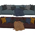 Modern Multiplayer Sofa Arflex Sofa 3d model