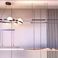 Modern lamp combination chandelier wall lamp chandelier group art 3d model
