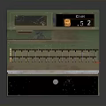 Vintage Green Cash Register With Open Drawer Colored Buttons And Compartmentalized Tray