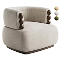 Stylish Single Sofa With Fabric Upholstery Wooden Armrest Balls Dark Base And Color Options