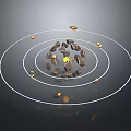 Sun Moon Solar System Saturn Jupiter Mars Earth Pluto Neptune Venus celestial body 3d model