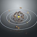 Sun Moon Solar System Saturn Jupiter Mars Earth Pluto Neptune Venus celestial body 3d model