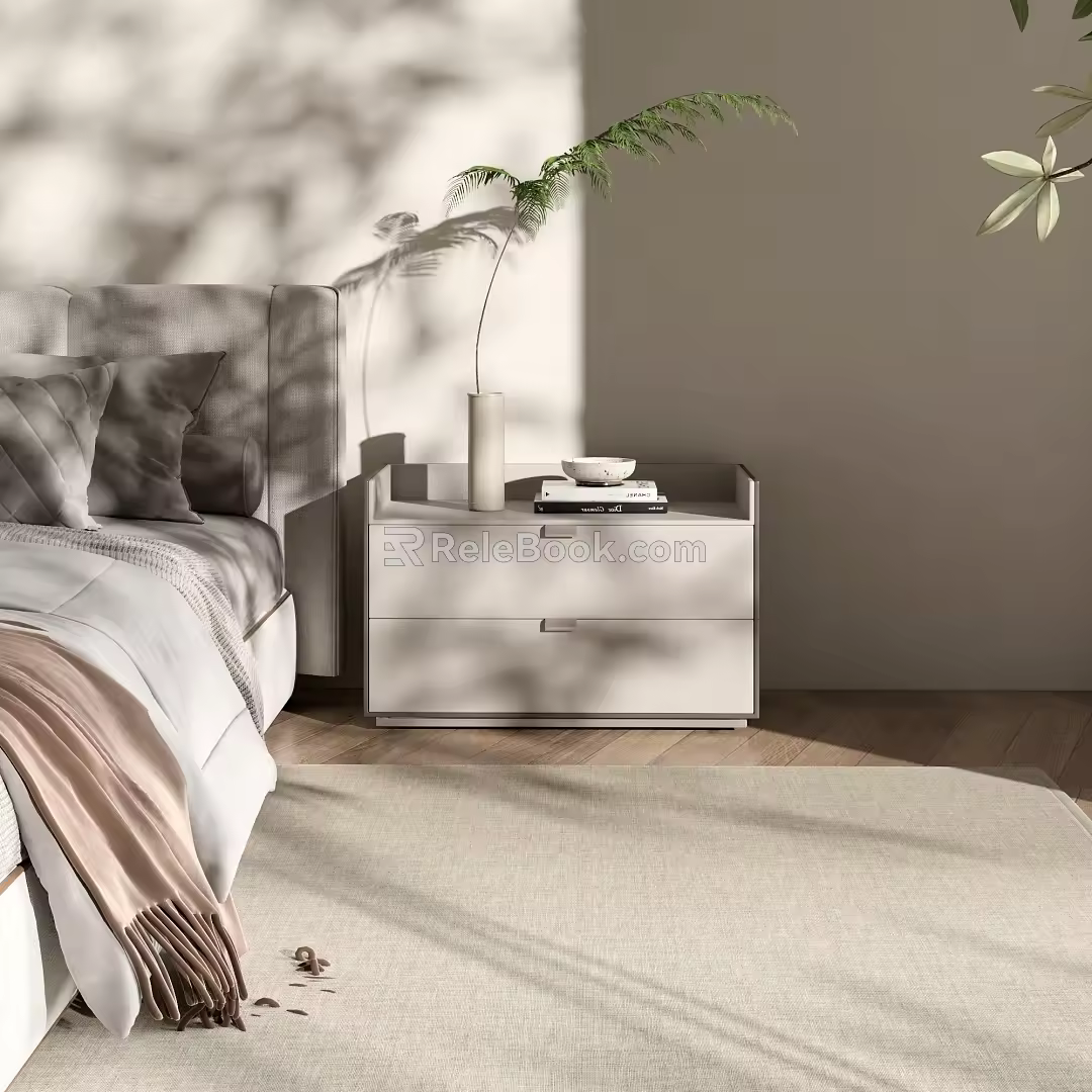 Modern bedside table 3d model