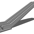 Stainless Steel Modern Escalator Featuring Moving Steps Safety Handrails And Metal Railings