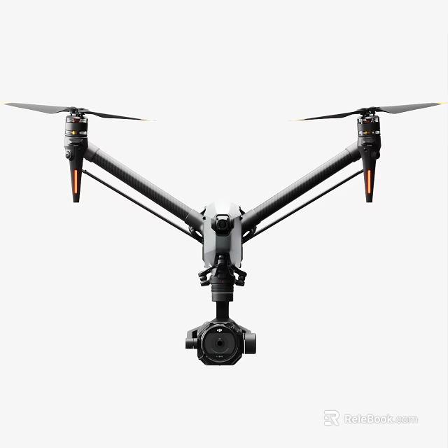 Smart Drone With Four Rotors HD Camera And Sturdy Frame Design 3d model 