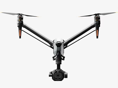 Smart Drone With Four Rotors HD Camera And Sturdy Frame Design 3d model