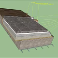 Building Component Construction Layers With Waterproof Insulation And Structural Elements 3d model