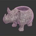 Antique Bronze Rhinoceros Shaped Decorative Vessel With Green Patina And Classic Design
