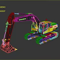 Volvo Yellow And Black Crawler Excavator For Heavy Duty Construction Work