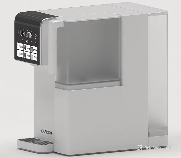 Modern CASO Coffee Machine With Digital Display And Water Tank As Kitchen Appliance 3d model 