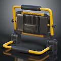 Portable Folding Furniture With Yellow Black Frame Handle And Stable Stand Design