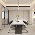 Modern Living and Dining Room Interior Design With White Cabinets TV Wall and Open Layout