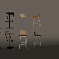 Various Modern Bar Stools With Sleek Metal And Wooden Designs For Kitchen