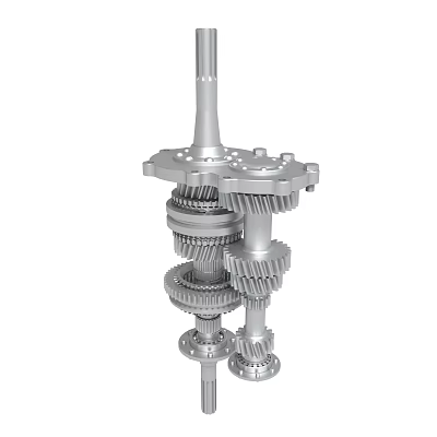 Mechanical Gear Transmission System With Shafts And Precision Engineered Components 3d model