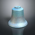 Vintage Bronze Bell With Intricate Carved Patterns On Decorative Surface