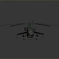 Camouflage Military Helicopter with Large Main Rotors Tail Rotor and Detailed Exterior