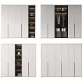 Modern White Wardrobe With Sliding Doors Spacious Interior And Organized Storage 3d model