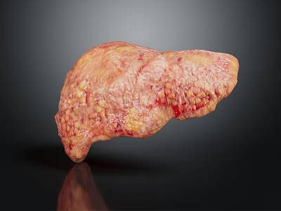 Realistic Human Liver Organ Anatomy Model With Detailed Texture And Pinkish Appearance 3d model