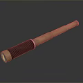 Antique Brass Telescope With Leather Wrapped Grip And Sleek Polished Finish