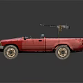 Industrial LOFT Armed Vehicle Homemade Armed Vehicle Pickup Chariot Modified Chariot Modified Chariot 3d model