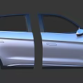 Automotive Car Door Frame Structure With Metal Components And Internal Openings