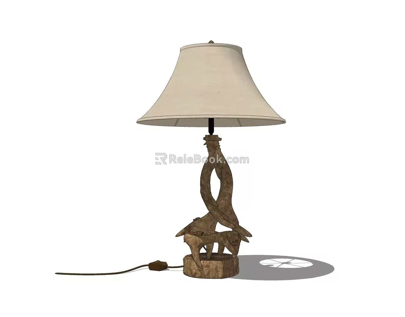 American shaped table lamp table lamp 3d model