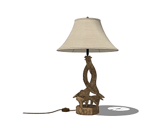 American shaped table lamp table lamp 3d model