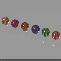 Stylish Modern Table Furniture Decorated With Colorful Striped Ornaments And Shiny Reflections