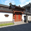 Traditional Chinese Ancient Architecture Complex With Courtyard 3d model