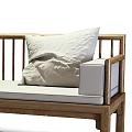 New Chinese-style Lohan Bed 3d model