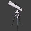 Commercial Telescope Equipment With White Optical Tube And Adjustable Tripod Stand