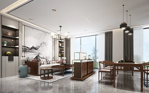 New Chinese Tea Shop 3d model
