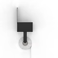 Black Wall Mounted Toilet Paper Holder With Storage Tray Bathroom Essentials