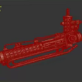 Detailed Golden Mechanical Equipment With Intricate Metal Pipes Valves And Knobs