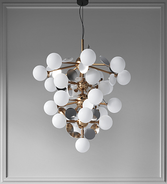 Modern chandelier spherical chandelier 3d model