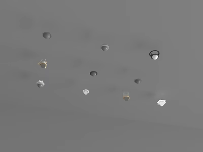 Various Ceiling Light Fixtures With Different Styles And Modern Designs 3d model