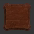 Traditional Red Wooden Table With Intricate Carvings On Legs And Frame