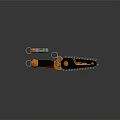 Orange And Black VEC TOR Chainsaw With Metal Chain And Ergonomic Handle Grip