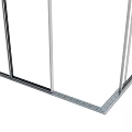 Modern Aluminum Frame Casement Window with Hinged Side Opening and Durable Structure 3d model