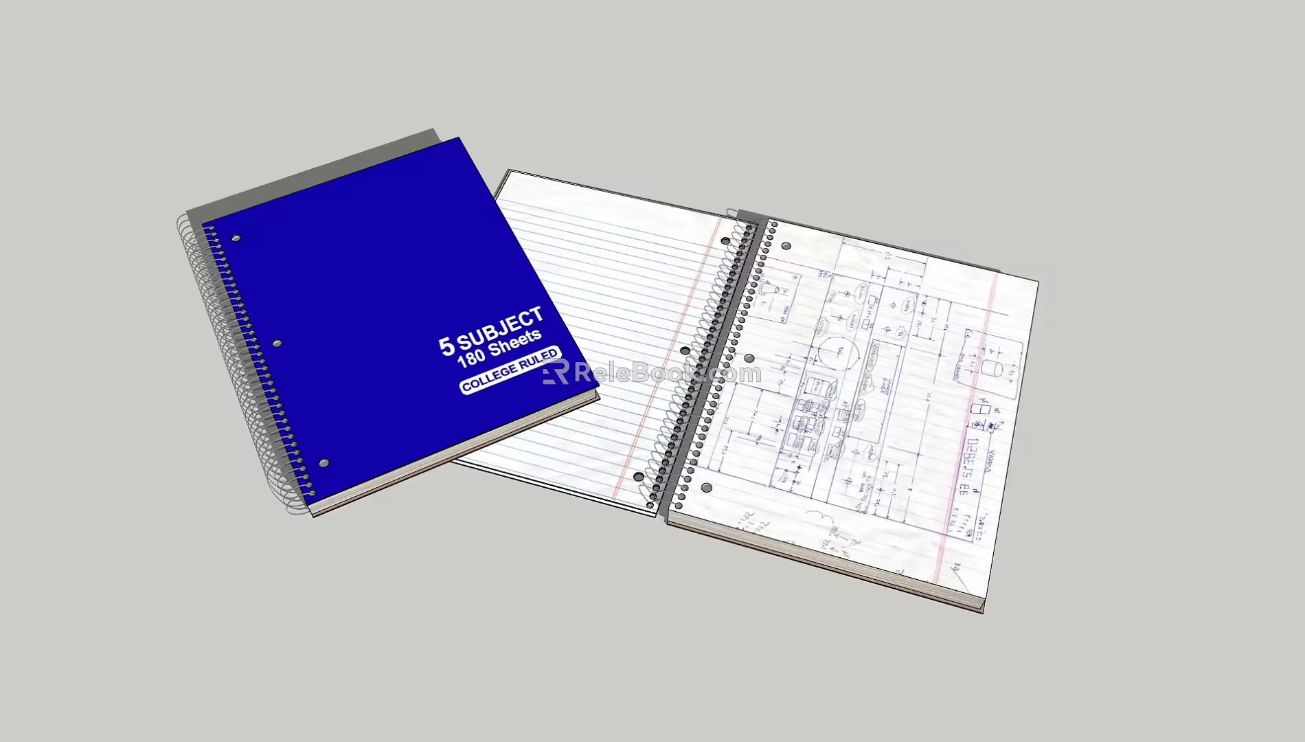 Notebook 3d model