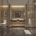 Modern Hotel Room Interior With Double Bed Sofa Table Chair And Decorative Carpet