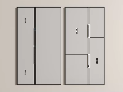 Modern Gray Ceiling Panels With Spliced Design And Clean Lines 3d model