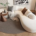 Sofa Living Room Sofa Curved Sofa Shaped Sofa Side 3d model