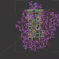 Modern Industrial Plant With Storage Tanks Chimney Piping System And Green Trees