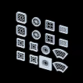 New Chinese-style openwork window 3d model