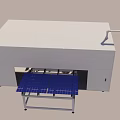 White Industrial Equipment With Indicator Light Automatically Transporting Solar Panels 3d model