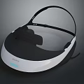 Sony VR Headset with White Black Design and Adjustable Headband for Immersive Experience 3d model